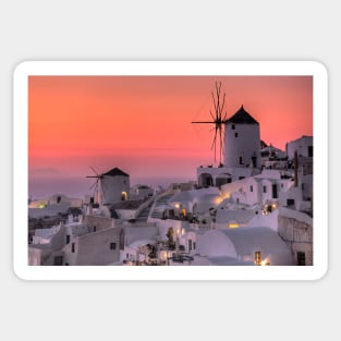 Oia Sunset in Santorini, Greece Sticker